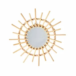 Miroir rond rotin - lot de 3