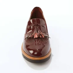 Mocassins compensés à franges et pompons