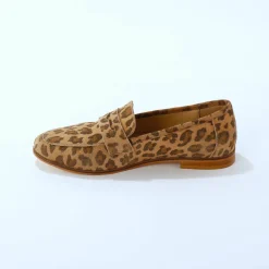 Mocassins cuir léopard