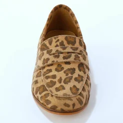 Mocassins cuir léopard