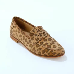 Mocassins cuir léopard