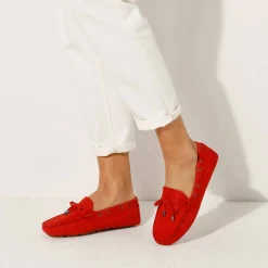 Mocassins en cuir ultra-souple à liens