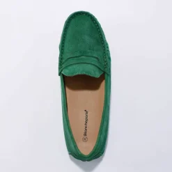 Mocassins en cuir velours
