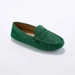 Mocassins en cuir velours