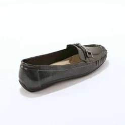 Mocassins à mors, effet métallisé