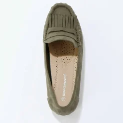 Mocassins souples textile microfibre