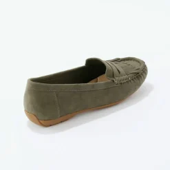 Mocassins souples textile microfibre