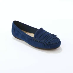 Mocassins souples textile microfibre