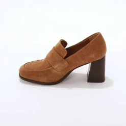Mocassin à talon croûte de cuir