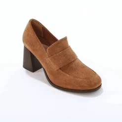 Mocassin à talon croûte de cuir