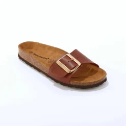 Mules anatomiques à boucle en cuir