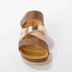 Mules brides scratchées