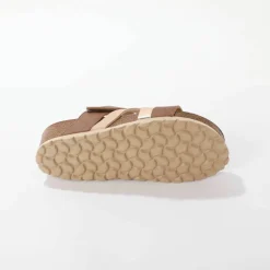 Mules brides scratchées