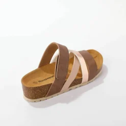 Mules brides scratchées