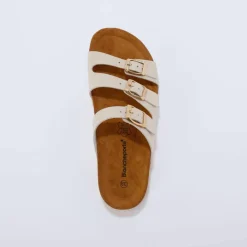 Mules cuir 3 boucles