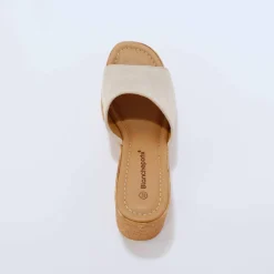 Mules cuir à talon