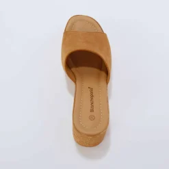 Mules cuir à talon