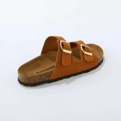 Mules en cuir 2 boucles réglables
