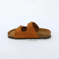 Mules en cuir 2 boucles réglables
