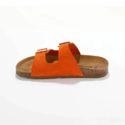 Mules en cuir 2 boucles réglables