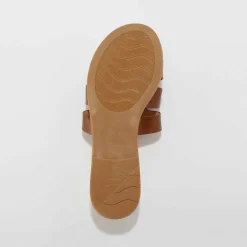 Mules plates bandes croisées
