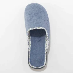 Mules plates souples biais fleuri