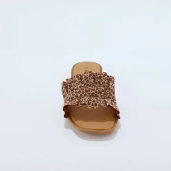Mules volantées imprimées motif léopard