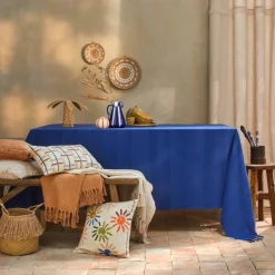 Nappe coton tissage artisanal