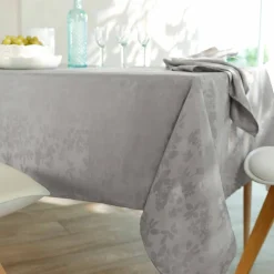 Nappe damassée feuillages Colombine®