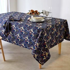 Nappe en coton imprimé herbier