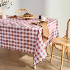 Nappe imprimé damier entretien facile