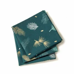 Nappe imprimée feuillage doré