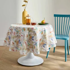 Nappe imprimé feuillage entretien facile