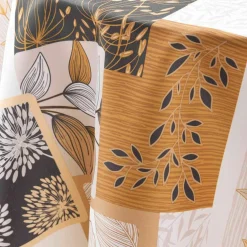 Nappe imprimé patchwork feuilles entretien facile