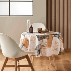 Nappe imprimé patchwork feuilles entretien facile