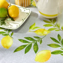 Nappe toile cirée imprimé citrons