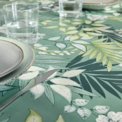 Nappe toile cirée imprimé feuillage