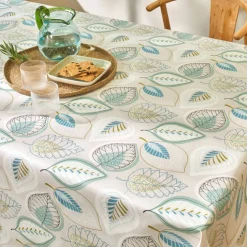 Nappe toile cirée imprimé feuilles