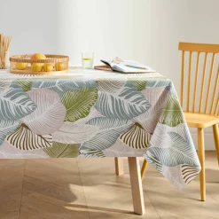 Nappe toile cirée imprimé grandes feuilles