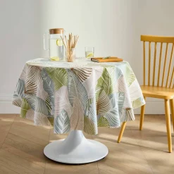 Nappe toile cirée imprimé grandes feuilles