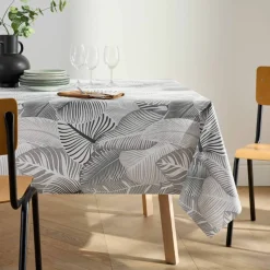 Nappe toile cirée imprimé grandes feuilles