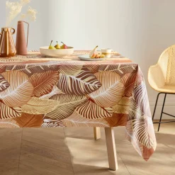 Nappe toile cirée imprimé grandes feuilles