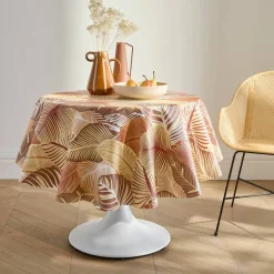 Nappe toile cirée imprimé grandes feuilles