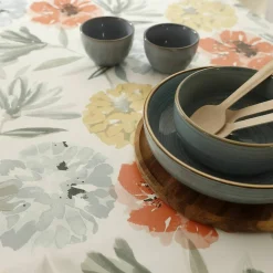 Nappe toile cirée imprimé grosses fleurs