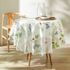 Nappe toile cirée imprimé poules