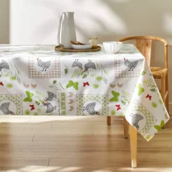 Nappe toile cirée imprimé poules