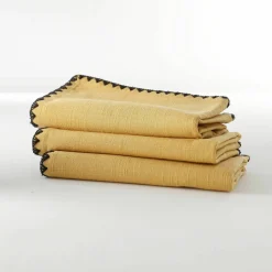 Nappe unie coton finition fantaisie
