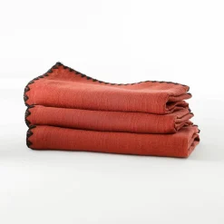 Nappe unie coton finition fantaisie