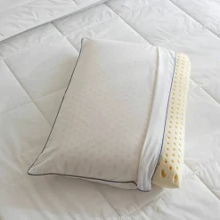 Oreiller latex ergonomique micro-perforé forme savon