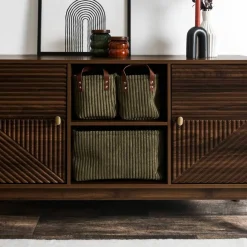 Panier de rangement tissu côtelé - lot de 3